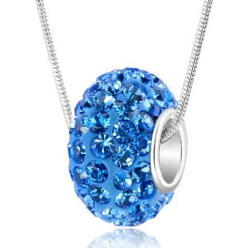 10pcs/lot 10*14mm Mix multicolor white silver plated Rhinestone chain Big Hole european beads crystal Crystal necklace g4252