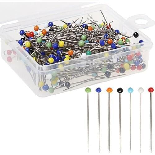 100pcs Ball Head Push Pins Straight Quilting Pins for Dressmaking Pins Jewelry Decor DIY Sewing Position Marker Needle Tools
