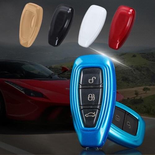 ABS Paint Key Car Keys Cover Box Bag Case For Ford Fiesta Ecosport Kuga Escape Auto Accessories 1Set Car-Styling