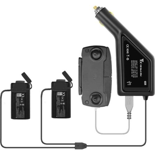 3 in 1 Car Charger for DJI Mavic Mini more convenient to use Quickly charging,about 50 min to charge 2 batteries simultaneously