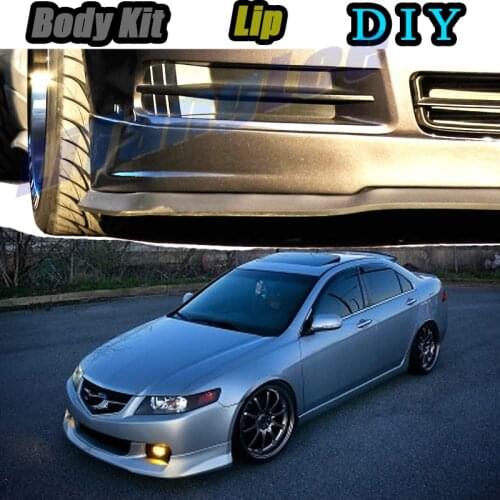 Car Bumper Lip Front Spoiler Skirt Deflector For Acura TSX CL9 CU2 2003~2016 Tune Car Modification Modified Body Kit Lips
