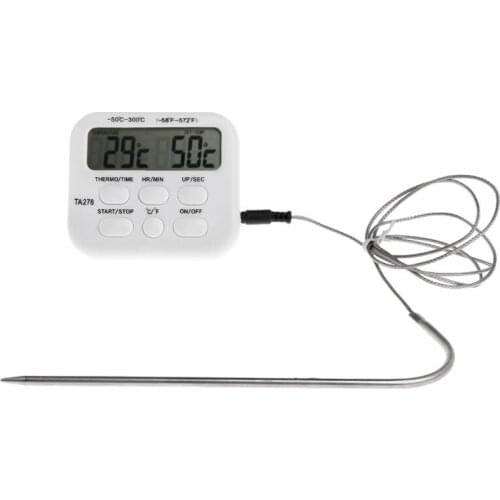 Digital BBQ Thermometer Cooking Meat Food Oven Grill Kitchen Timer Thermometer