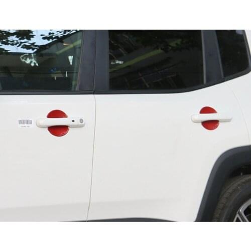 For Jeep Renegade 2015 2016 4Pcs/Set Chrome ABS Car Exterior Door Handle Bowl Decoration Trim Sticker Styling Cover