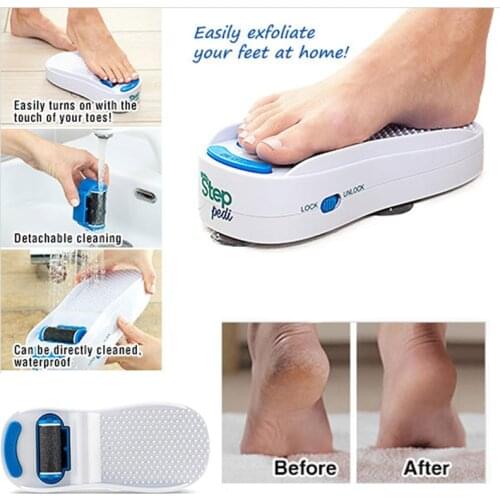 New Arrivals Step Pedi Automatic Grinding Feet Callus Remover Electric Silicone Foot Care Tool Waterproof Feet Grinder