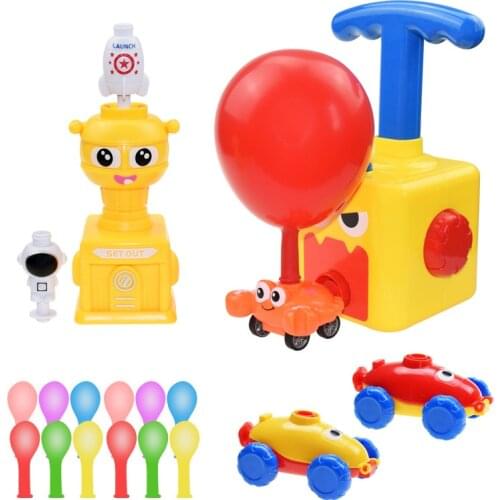 Montessori Puzzle Fun Educational Science Experiment Toy Inertial Power Balloon Car Toy Power Balloon Cars Toy for Kid Christmas