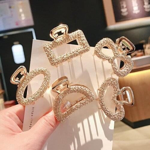 Fashion Geometric Heart Hair Claws Crab Metal Hair Claws Ladies Hair Clip Clamps for Women Hair Accessories Shell Headwear