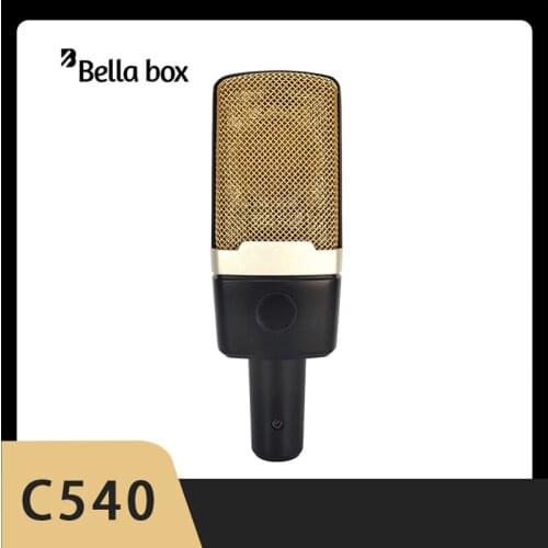 C214 Microphone Kit with Wooden Case Professional Condenser Microphone for PC Studio Podcast Living Gaming Recording Microphone