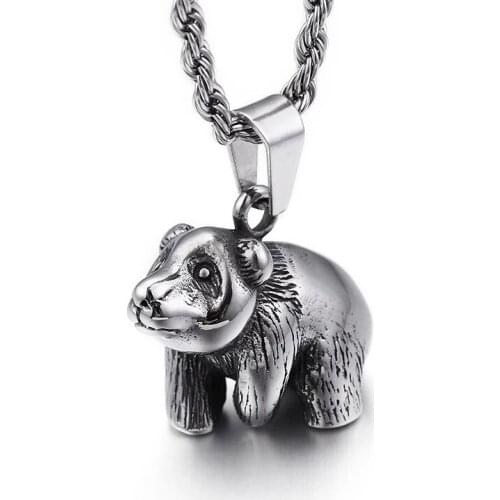 New Spot Animal Bear Pendant Vintage Cast Personality Pendant Mens