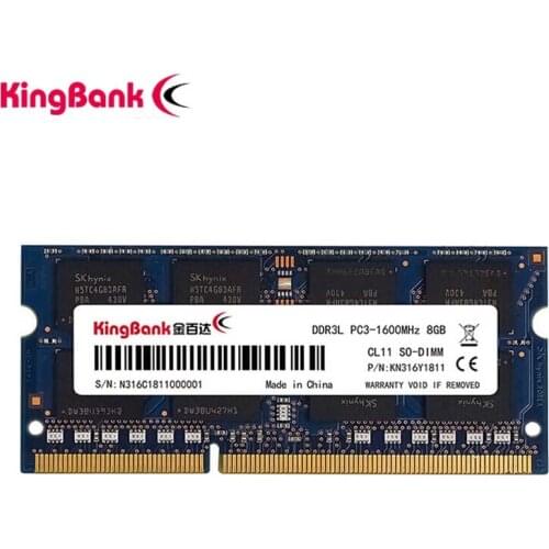 KingBank DDR3 DDR3L 4GB 8GB 1600Mhz SO-DIMM 1.35V Notebook RAM 204Pin Laptop Memory sodimm