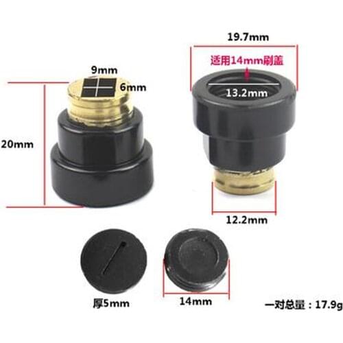 A Pair Angle Grinder Power Tool Carbon Brush Holders 9mmx6mm Cap for Makita 9523 Carbon Brush Holder Inner Wire Brush Holder