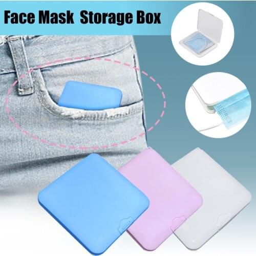 Portable PP Mask Storage Box mask holder Face Mask Storage Bag Dust-Proof Moisture-Proof Childrens Student Mask Box Folder