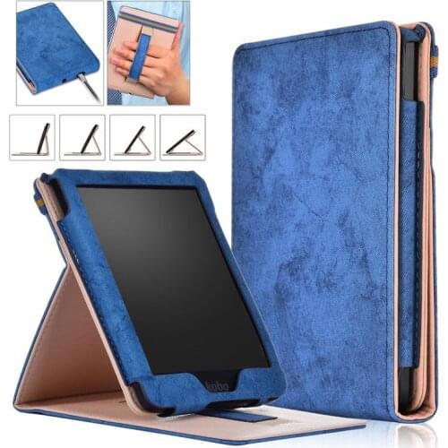 Shockproof Cover For Funda KOBO Clara Clear HD 6 inch (2018) Smart pu Leather For Kobo Clara HD Case With Auto Sleep/Wake up+Pen