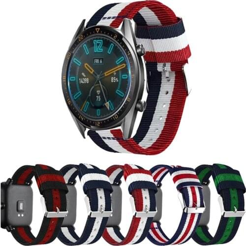 Watchband for Huawei Watch GT / GT2 46mm Pro/ Honor Magic 2 46mm Bracelet 22mm Nylon Strap for Ticwatch E2 S2 Pro 2020 Band
