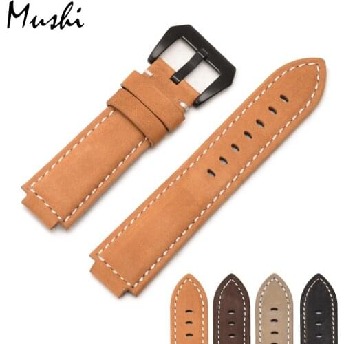 Mushi Genuine Leather Watchband strap For Timex T49859|T2N720|T2p141|T2n722|723|738|739 Strap Quality Genuine Leather Watch band