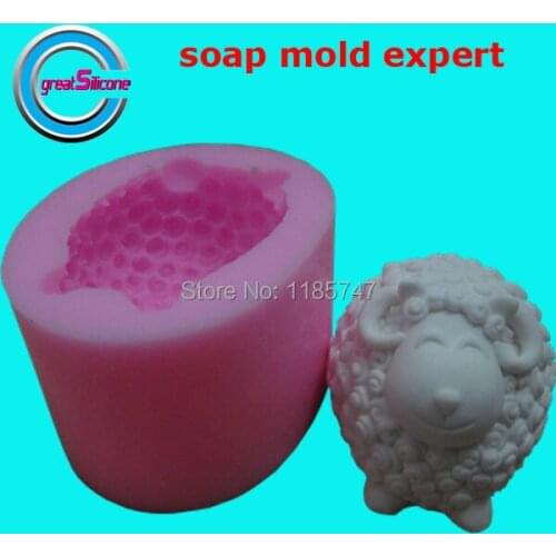 3D goat shape silicone soap mold animal silicone mold goat candle mold