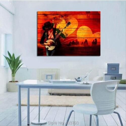 Modern HD Printed 36x24inch painting decorative pictures on canvas The Man Playing Guitar home decoration