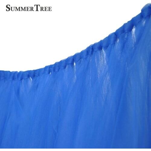 Blue 1 Meter x 80cm Tulle Table Skirt Wonderland Table Tutu Skirting Wedding Birthday Baby Shower Party Decoration