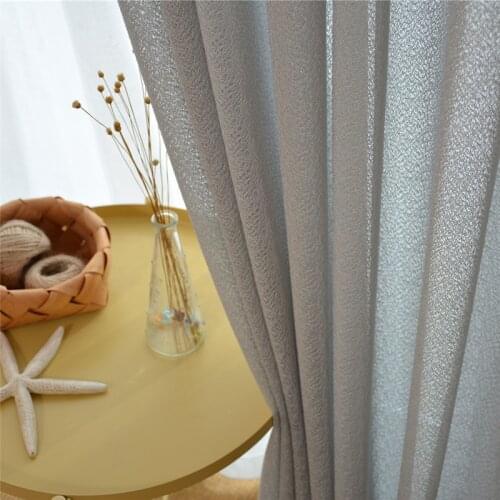 Thicken Pure Colors Classical Elegant Grey Tulle Sheer Fabric Curtain for Bedroom Living Room Window Decor Balcony Salon Draps