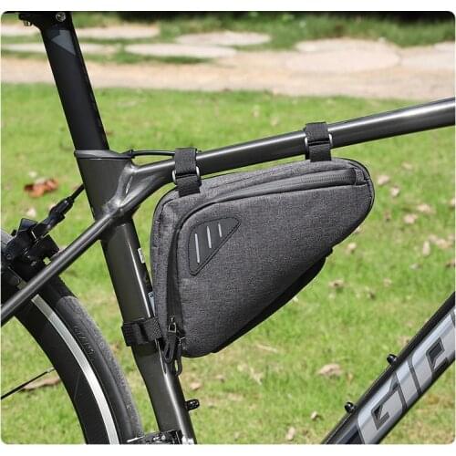 Cycling Bag Bicycle Head Tube Handlebar Cell Mobile Phone Bag Nylon Waterproof Bike Triangle Frame Bag Storage Saddle Bag