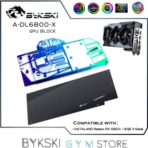 Bykski GPU Water Block For DATALAND Radeon RX 6800 Videos Card, VGA Cooler,Graphic Card Radiator,RGB 12V/5V ARGB A-DL6800-X
