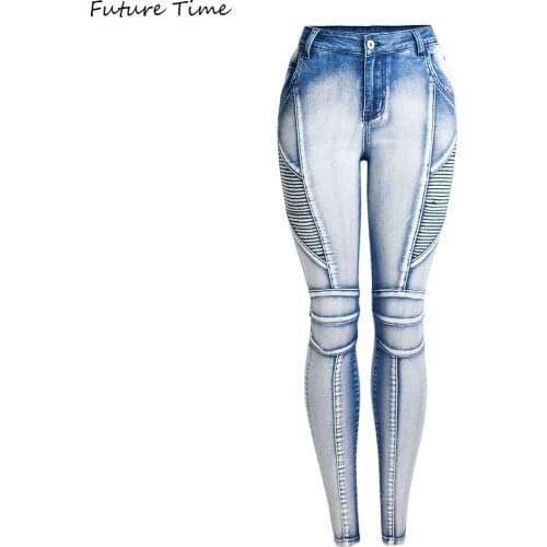 2019 Jeans Women Slim Skinny Elaitic Sexy Push Up Hip Washed Blue Denim Jeans Pants Autumn and Winter Outwear C1896