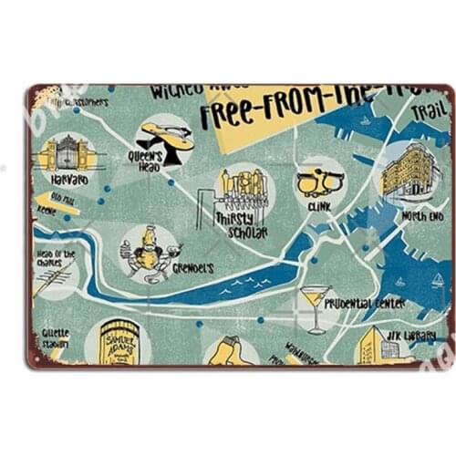 Wicked Awesome Trail Metal Signs Wall Decor Cave pub Design Wall Mural Tin sign Posters