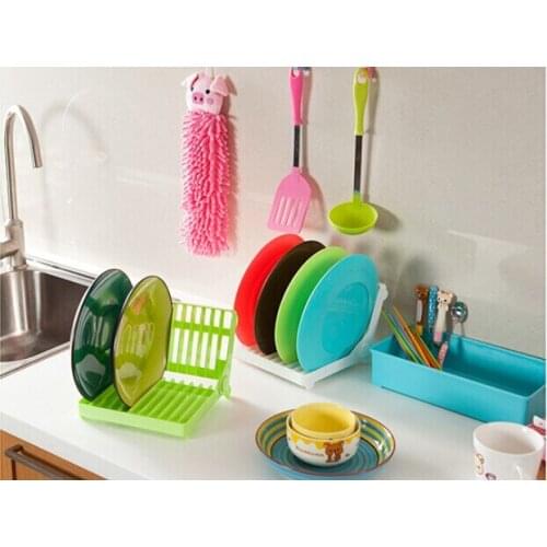 1PC Foldable Dish Dry Rack Sink Holder Dish Plate Organizer Drainer Kitchen Storage OK 0107