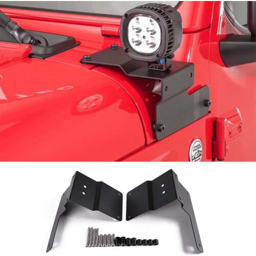2set A-pillar Mount Work Lamp Driving Light Brackets 2018 forJeep Wrangler JL