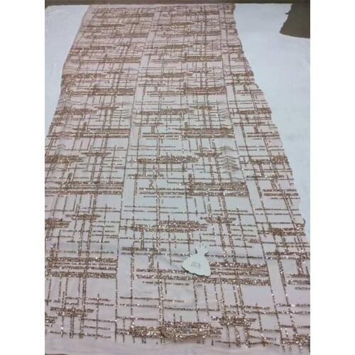 2017 Embroidery African Nigerian Guipure Lace Fabric with gold glitter Nigerian Guipure Lace Fabric for wedding