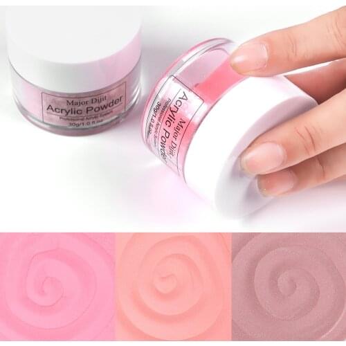New 3box/set 30ml Pink White Clear Acrylic Powder Tip Extension French Nail Polymer Powder Acrylic For Nail extend craving