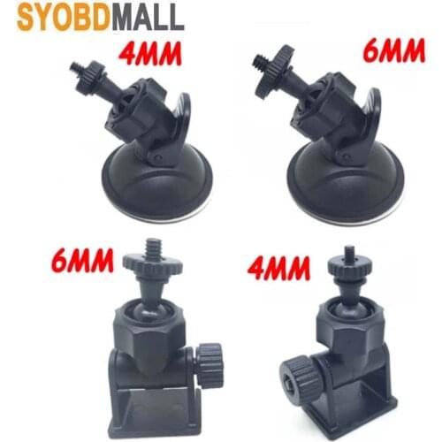 6MM 4MM Screw Head Mini DVR Holders with Suction Cup Base Mount Tripod Stand or Sticky Base DVR DV GPS Camera Sucker Cup Support