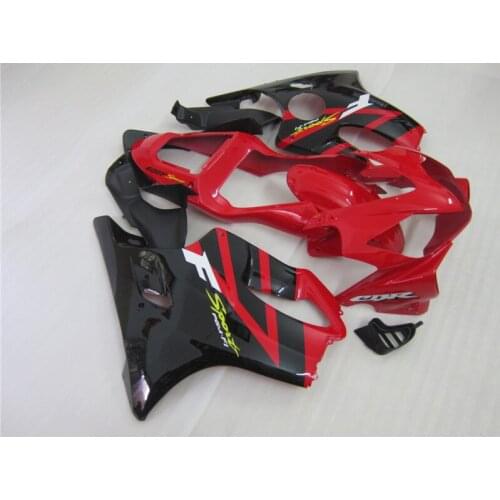 Free Customized Injection Molded for CBR 600F4i fairings 01 02 03 black red CBR600 F4i 2001 2002 2003 fairing bodyworks RE24