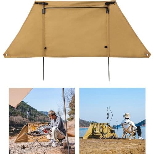Camping Wind Cooking Gas Stove Canvas Windscreen Curtain Holder