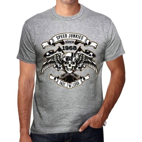 Novetly Printed T-Shirt Speed Junkies Since 1968 Uomo Maglietta Grigio Regalo Di Compleannosummer Cool Tees Tops