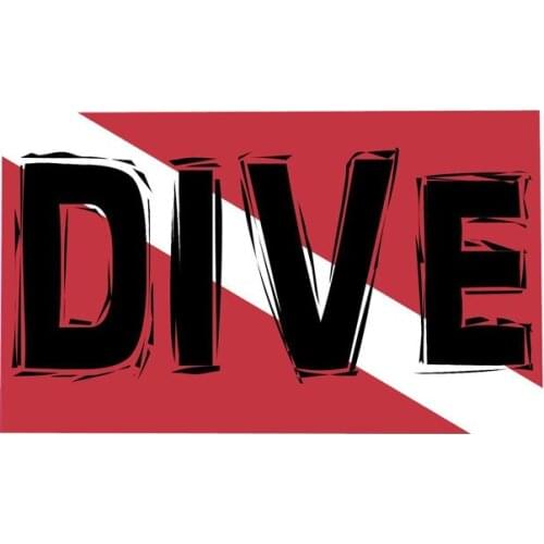 Hot Warning DIVE Color Car Sticker and Decals Interesting for Car Bumper Window Motorcycle Waterproof Car Accessories KK15*9cm