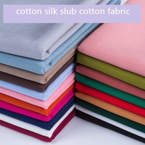 158cm*50cm Rayon Slub Pattern Fabric Solid Color Artificial Cotton Silk Children Wide-leg Pants Pajamas Apparel Sewing Fabrics