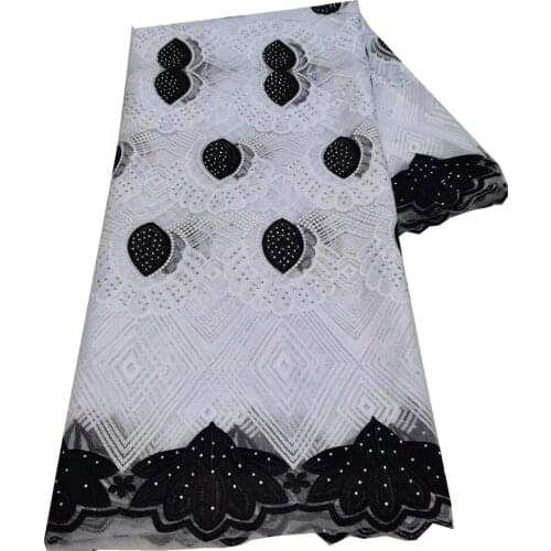SJ Lace Latest African Lace 2021 High Quality Lace Nigerian French Tulle Lace Fabric Embroidery Stones For Women Dress 2L5-21