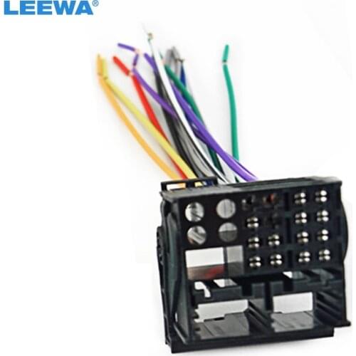 LEEWA 10X Factory Radio Stereo Installation Reverse Male Wire Wiring Harness Plug RCD510/310 For Audi/BWM/Volkswagen/Mini/Dodge