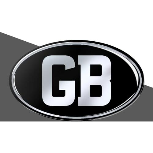 Motorcycle Tank Decals GB Euro Oval Sticker Car Tail Bike Stickers Resin 3D