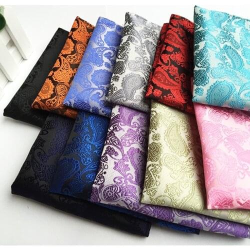 New Classic Paisley Floral Wholesale Vintage Fashion Party High Quality Mens Handkerchief Groomsmen Men Pocket Square Hanky