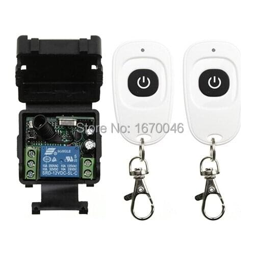 NEW DC12V 1 CH RF Wireless Remote Control System / Radio Switch Transmitter/Receiver light /lamp/ window/Garage Doors