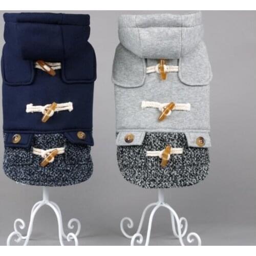 Dog clothes Teddy small dog clothing Horn buckle warm pet clothes