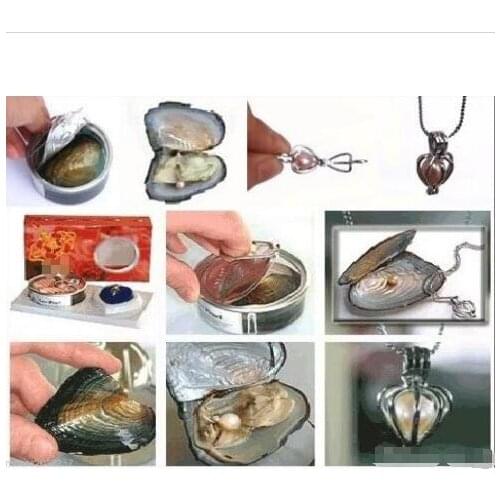 10 pcs Set Love Wish Fresh water Pearl Necklace Oyster Drop Pendant necklace>>> women jewerly Free shipping