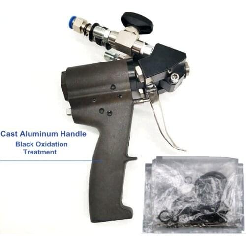 Cast Aluminum Handle P2 PU Foam Spray Gun Polyurethane Air Purge Spray Gun Self Cleaning With Accessory Kit