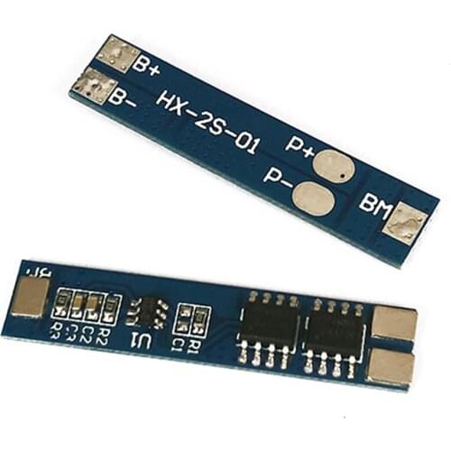 1pc Li-ion Lithium 2S 5A BMS Charger Protection Board For 18650 Li-ion Lithium Battery Cell Module 38*8*2.5mm