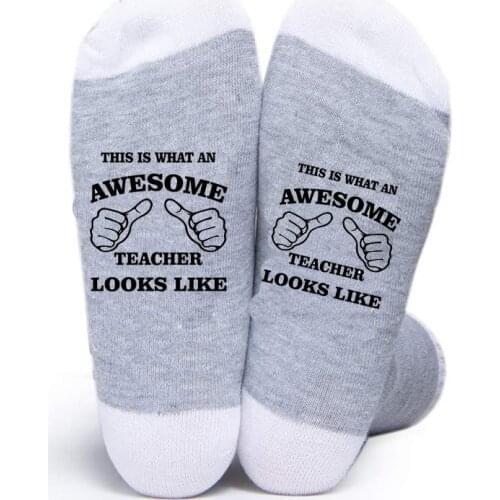 Teacher thank you gift sock Back to School End of term graduation Teachers' Day Thanksgiving Christmas new Year birthday present