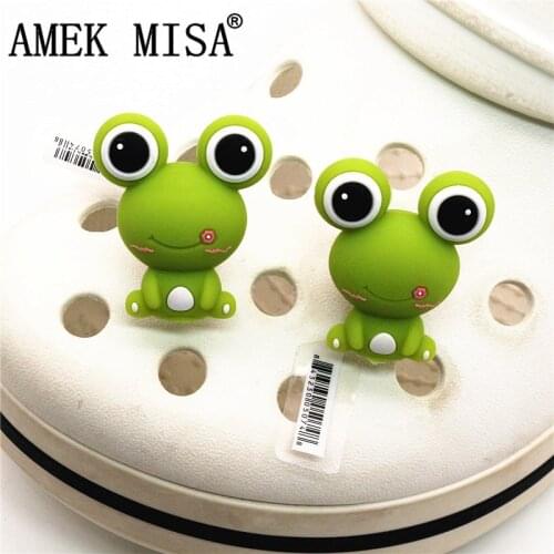Single Sale 1pcs Cartoon Shoe Charms 2020 New Cute 3D Little Frog Shoe Accessories Shoe Accessory Shoe Original Decorations 3DQW