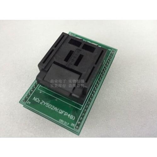 Clamshell FPQ-48-0.5-X ZY502A IC adapter QFP48 Spacing 0.5mm IC Burning seat Adapter testing seat Test Socket test bench