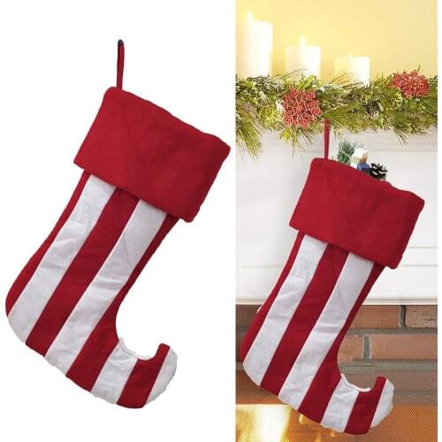 Christmas Stockings Hanging Tag Socks Santa Candy Gift Bag Pocket Xmas Tree Hanging Household Office Shop Decoration