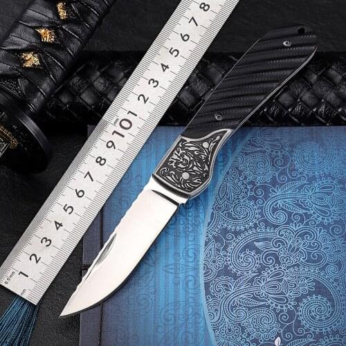 Tactical Outdoor Fruit Folding Knife High Hardness Field Survival Outdoor Knife Gift Collection Mountaineering Pocket Knife